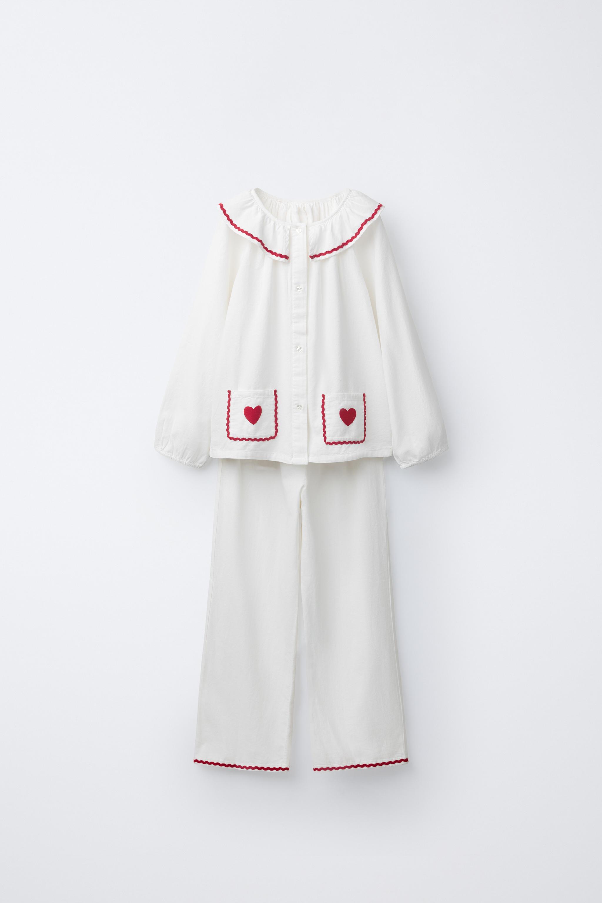 2-6歳/フリル＆ハートパジャマ - エクリュ | ZARA Japan / 日本