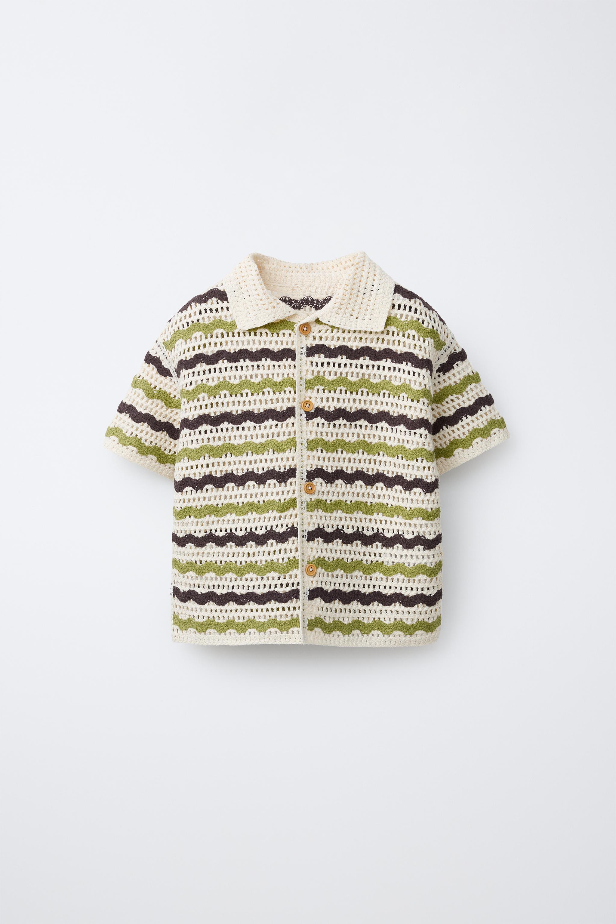 CHEMISE EN MAILLE CROCHET ZIGZAG