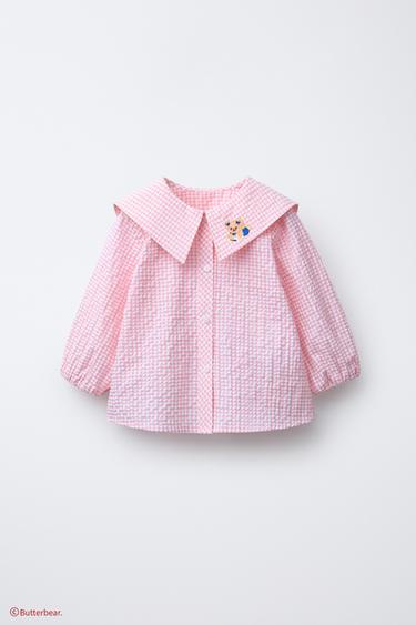 BUTTERBEAR © GINGHAM SHIRT - Pink by Zara