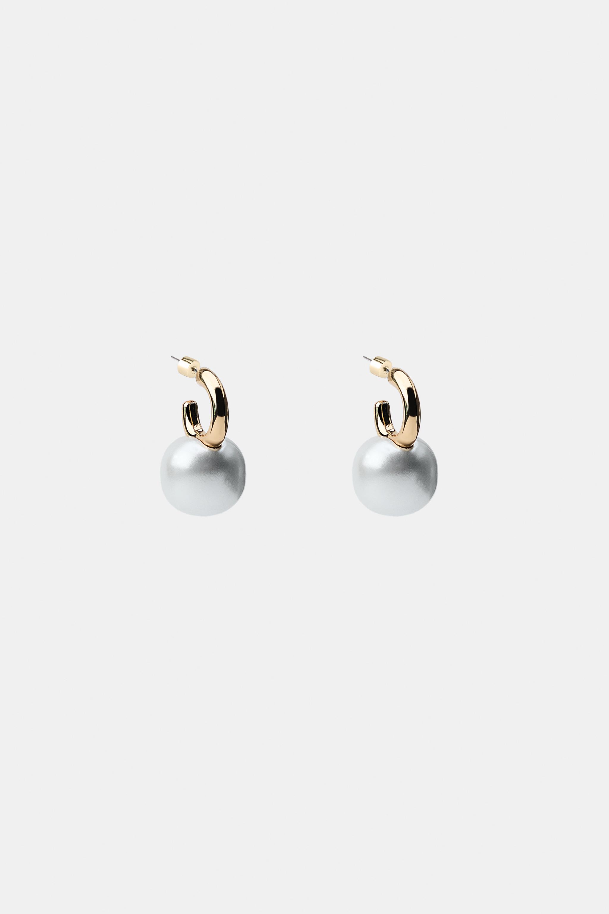 PEARL HOOP EARRINGS