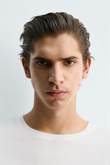 T-SHIRT BASIQUE SLIM FIT /01 - Blanc de Zara - Image 5