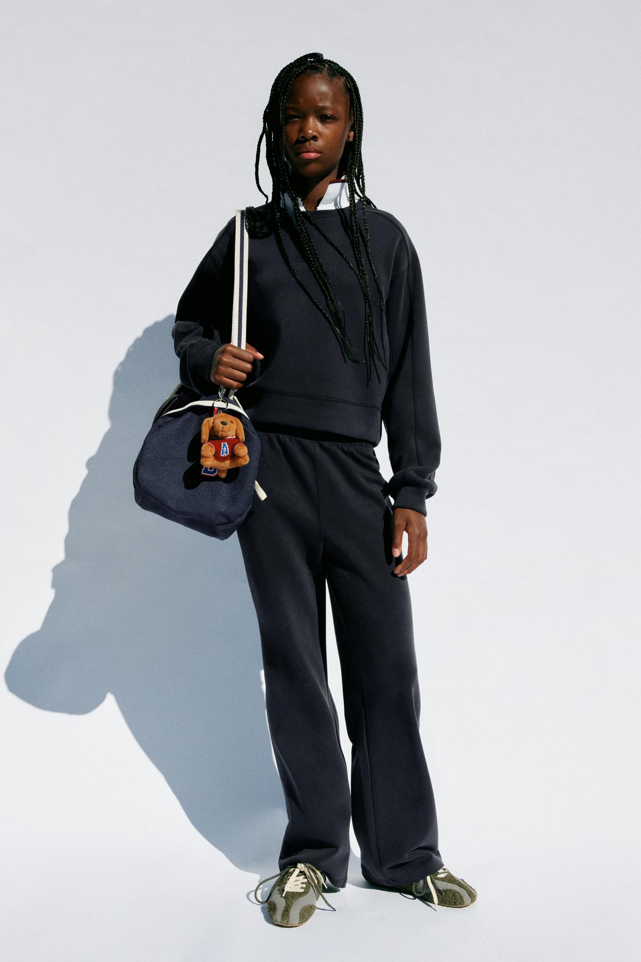 SOLID SPORTY PANTS — Dark anthracite