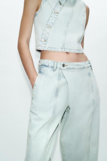 JEAN Z1975 TAILLE BASSE CROISÉ - Bleu clair de Zara - Image 2