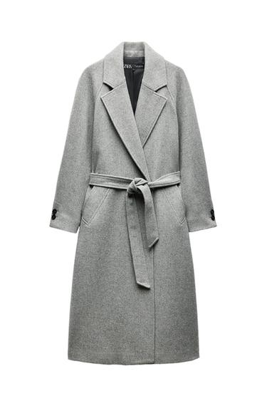 WOOL BLEND BELTED COAT