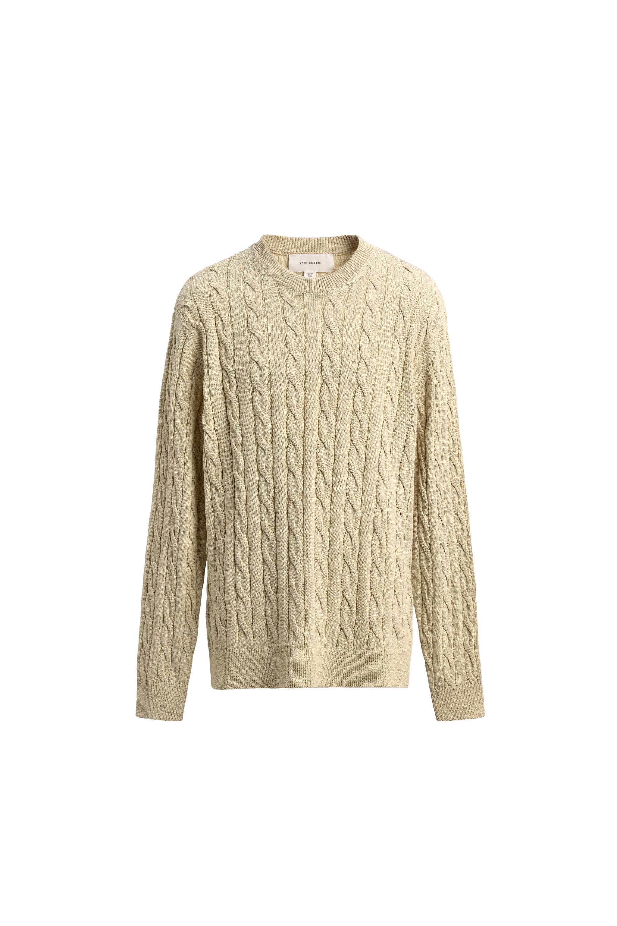 20日消去  ZARA  ケーブルニット ケーブルニットカラーブロックセーター - マルチカラ― | ZARA Japan / 日本