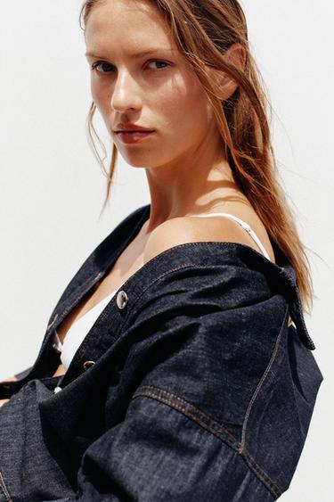 CHEMISE EN JEAN Z1975 À MANCHES LARGES - Bleu de Zara - Image 2