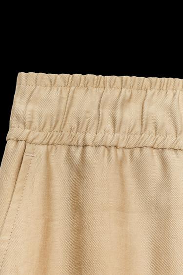 PANTALÓN ANCHO CINTURA ELÁSTICA - Arena de Zara