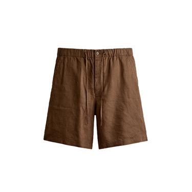 BERMUDA RELAXED FIT 100% LINO - Marrón de Zara