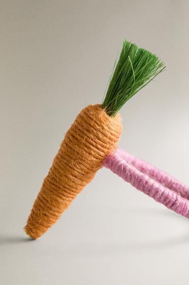 PACK OF JUTE CARROT NAPKIN RINGS (PACK OF 4) - Orange by Zara - Image 4