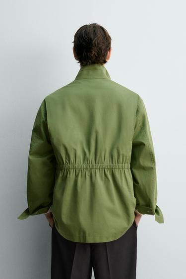 PARKA RELAXED FIT À POCHES - Vert de Zara - Image 2
