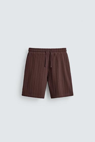 BERMUDA ESTRUCTURA JACQUARD - Marrón de Zara - Imagen 0