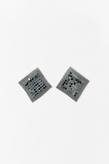 PENDIENTES MALLA ROMBO - Plata de Zara