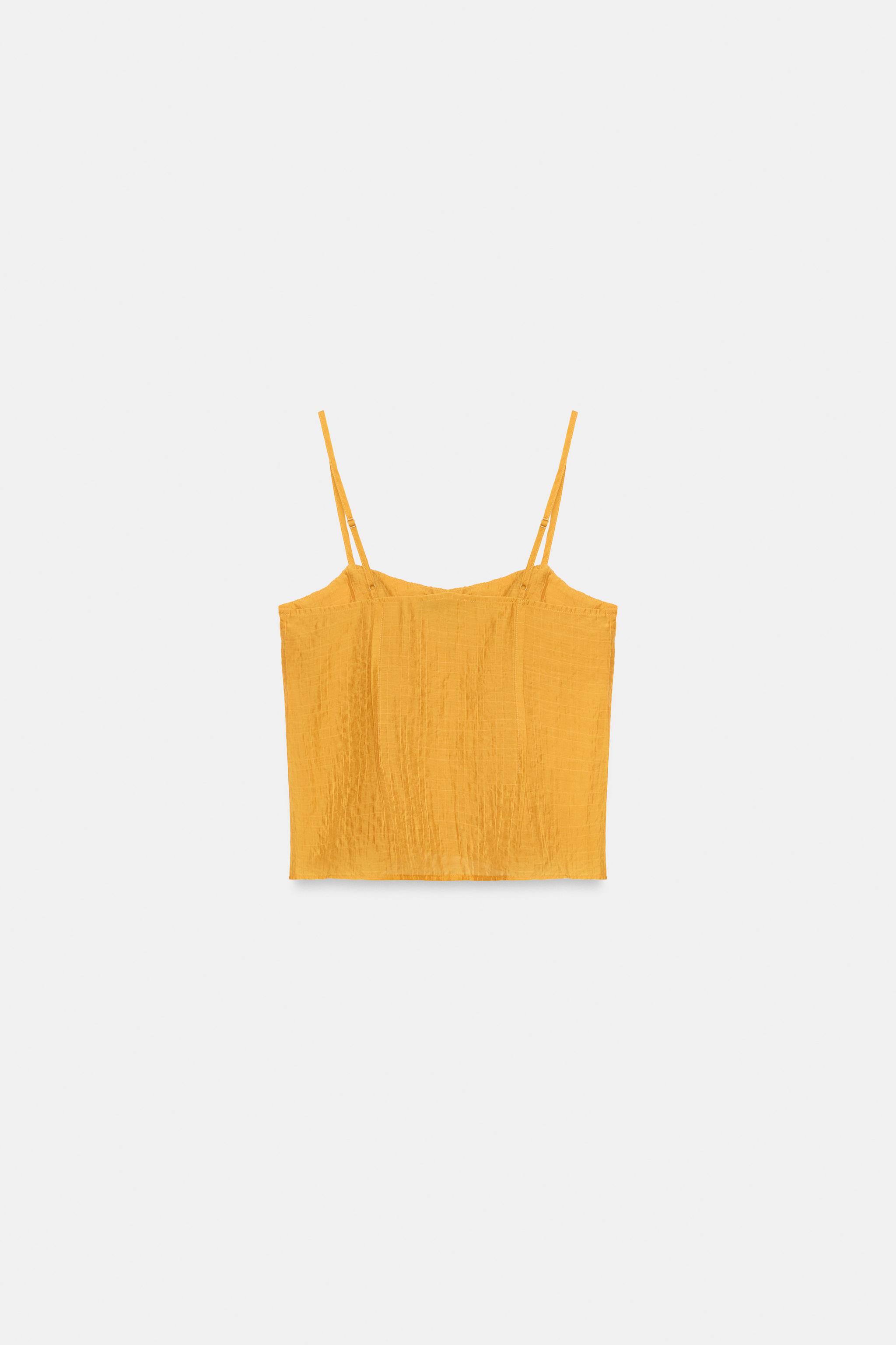 EMBROIDERED STRAPPY TOP - White | ZARA India