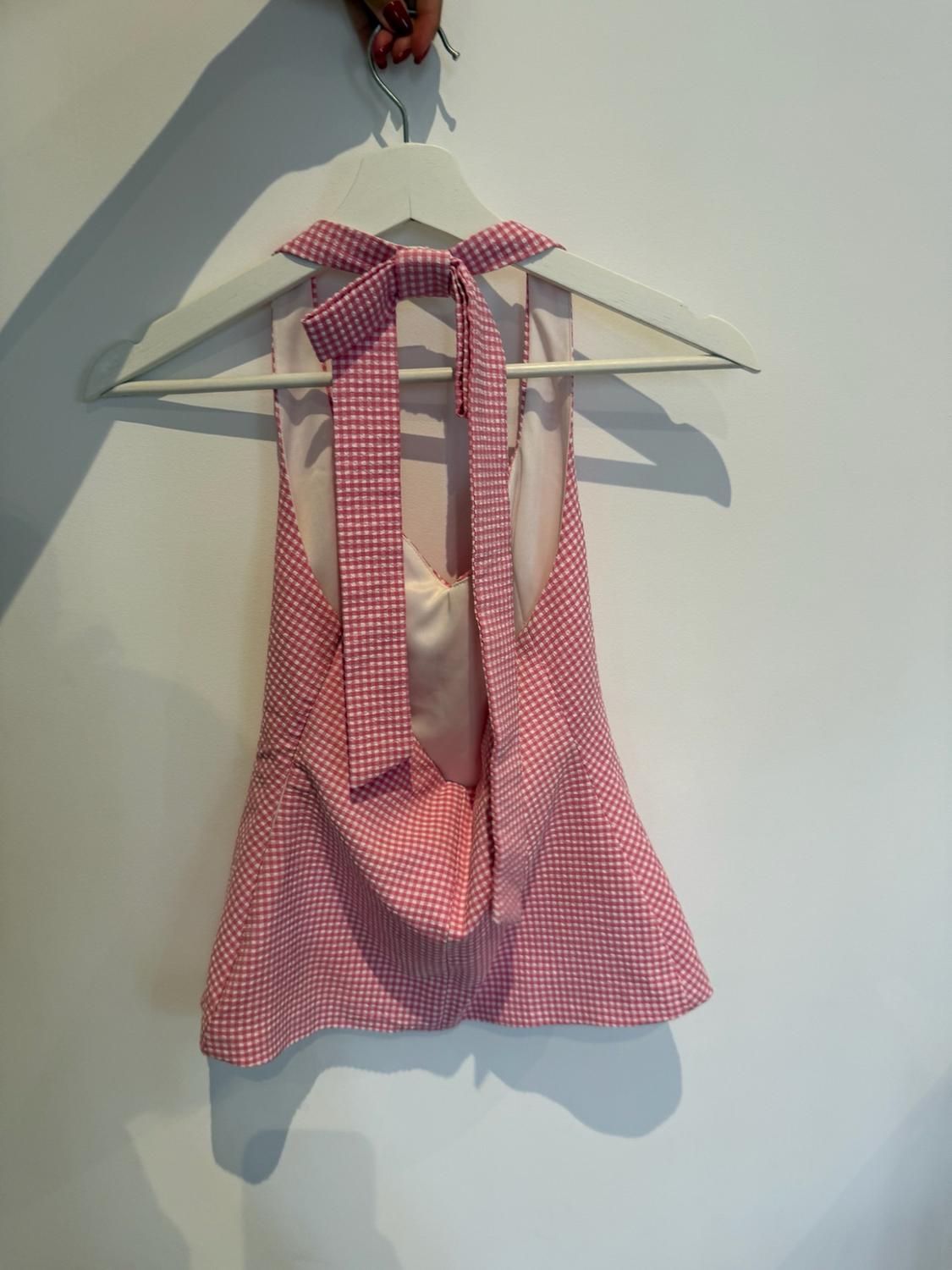 HALTER TOP WITH BACK BOW - Image 2