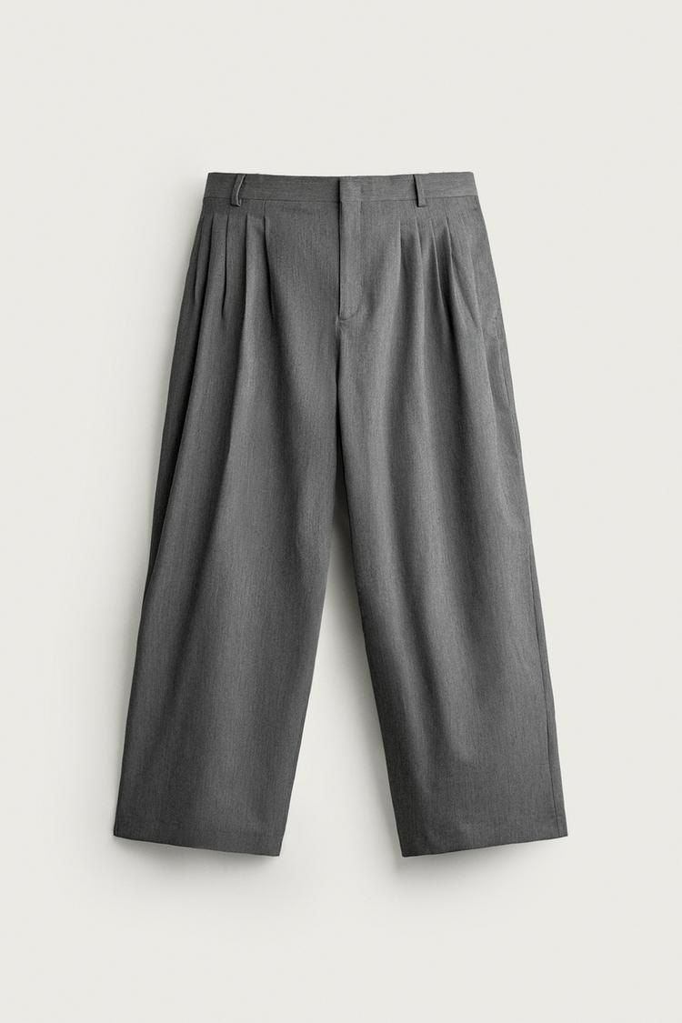Pantalon wide fit pliegues