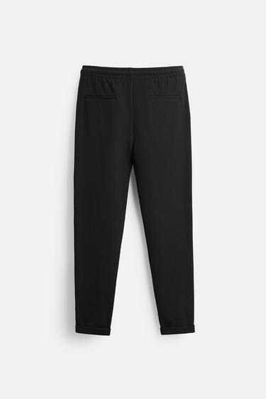EASY CARE JOGGER WAIST TROUSERS - Black by Zara - Image 7