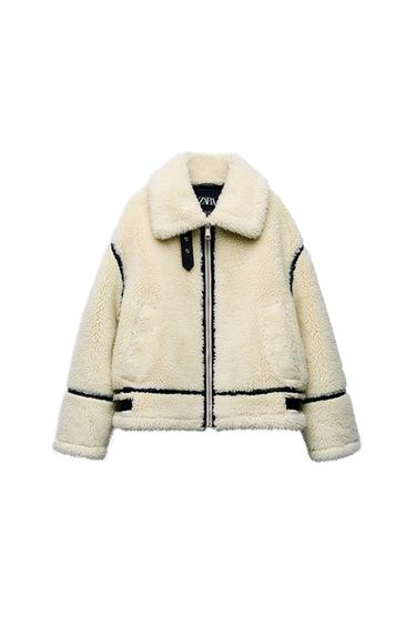 FLEECE BIKER JACKET ZW COLLECTION