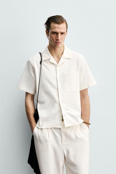 BOXY FIT TEXTURED SHIRT - White by Zara