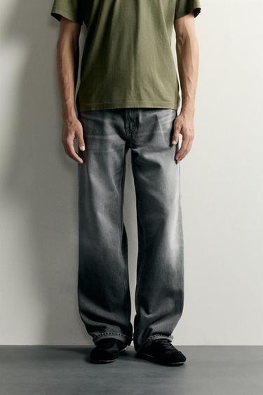 Zara LOOSE FIT JEANS - Gray