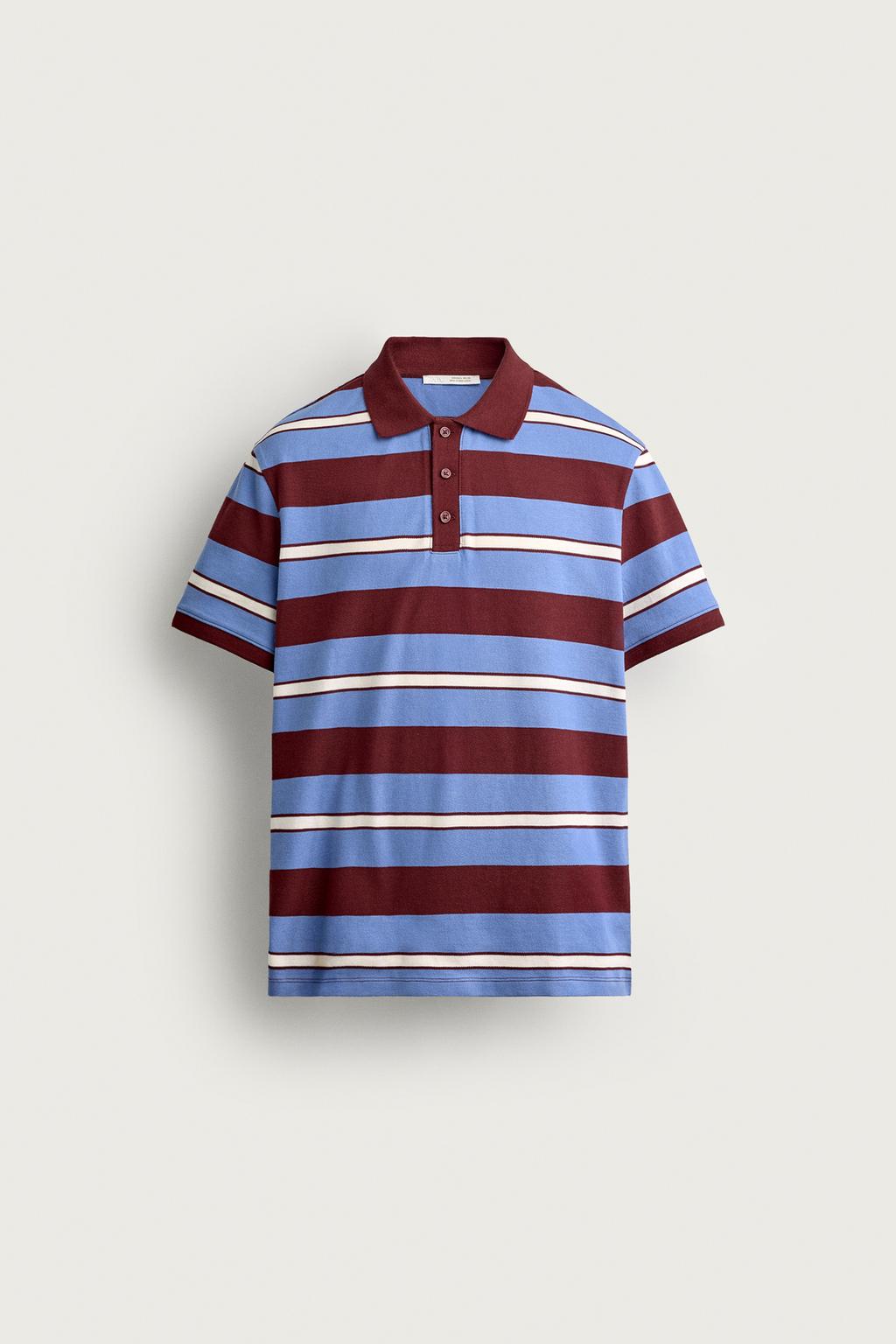 STRIPED REGULAR FIT PIQUÉ POLO SHIRT