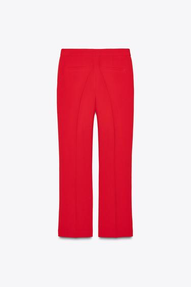 PANTALON FLARE - Rouge de Zara - Image 7