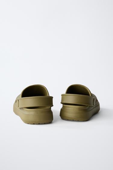 RUBBERISED CLOGS - Khaki Green by Zara - Image 4