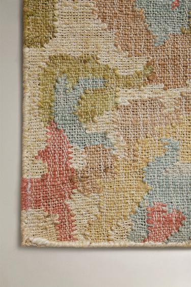 FLORAL JUTE RUG - Light beige by Zara - Image 1