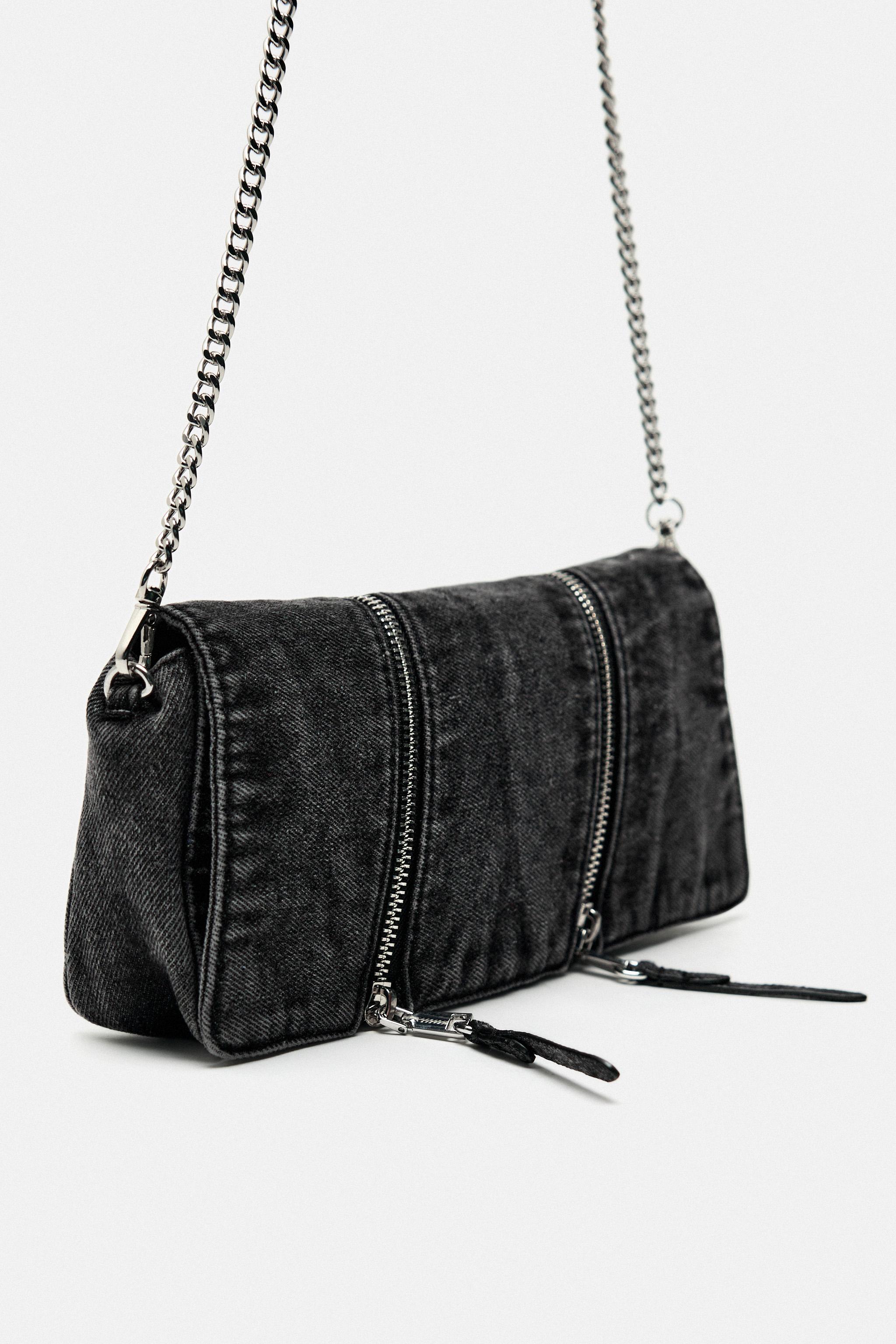 ZIPPERED FLAP CROSSBODY BAG - Denim Blue | ZARA United States