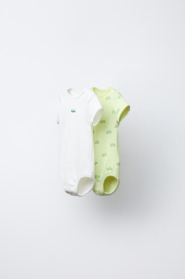 2-PACK OF PRINTED BODYSUITS - Lime by Zara - Image 0