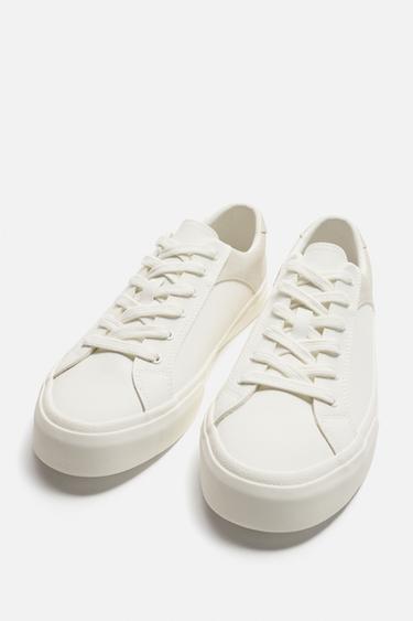 TRAINERS WITH HEEL DETAIL - White by Zara - Image 3