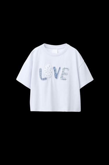 PATCH T-SHIRT - Sky blue by Zara - Image 0