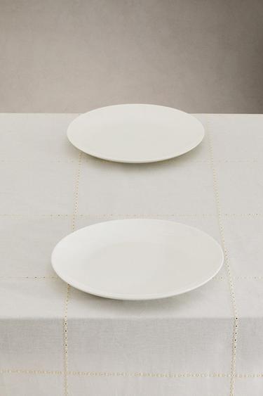 FLORAL EMBROIDERED TABLECLOTH WITH INSERT - Ecru by Zara - Image 1
