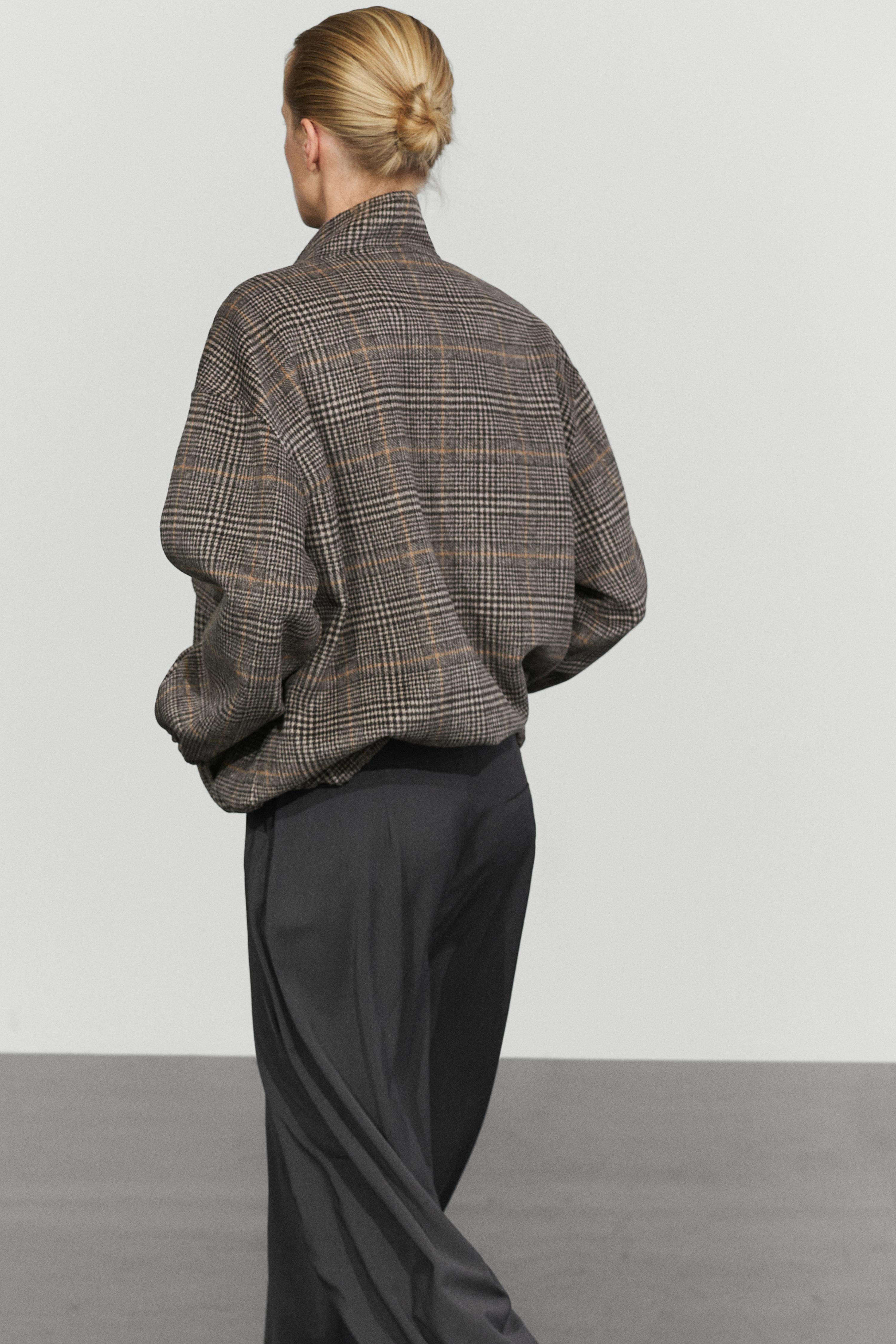 Plaid bomber jacket