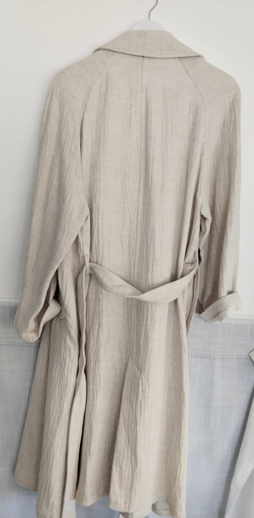 BELTED LINEN BLEND TRENCH COAT - Image 4