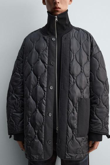 탈부착 투인원 파카 - Zara 블랙