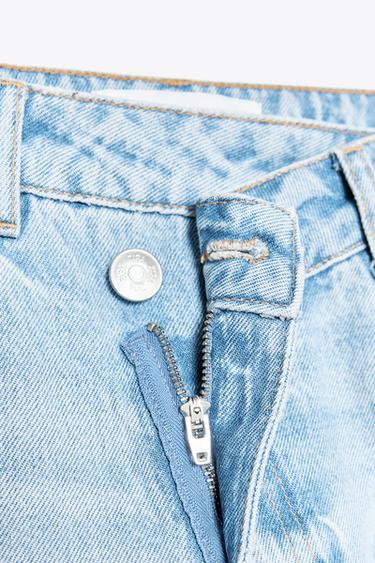 JEAN Z1975 STRAIGHT FULL LENGTH TAILLE HAUTE TAILLE CROISÉE - Bleu clair de Zara - Image 9