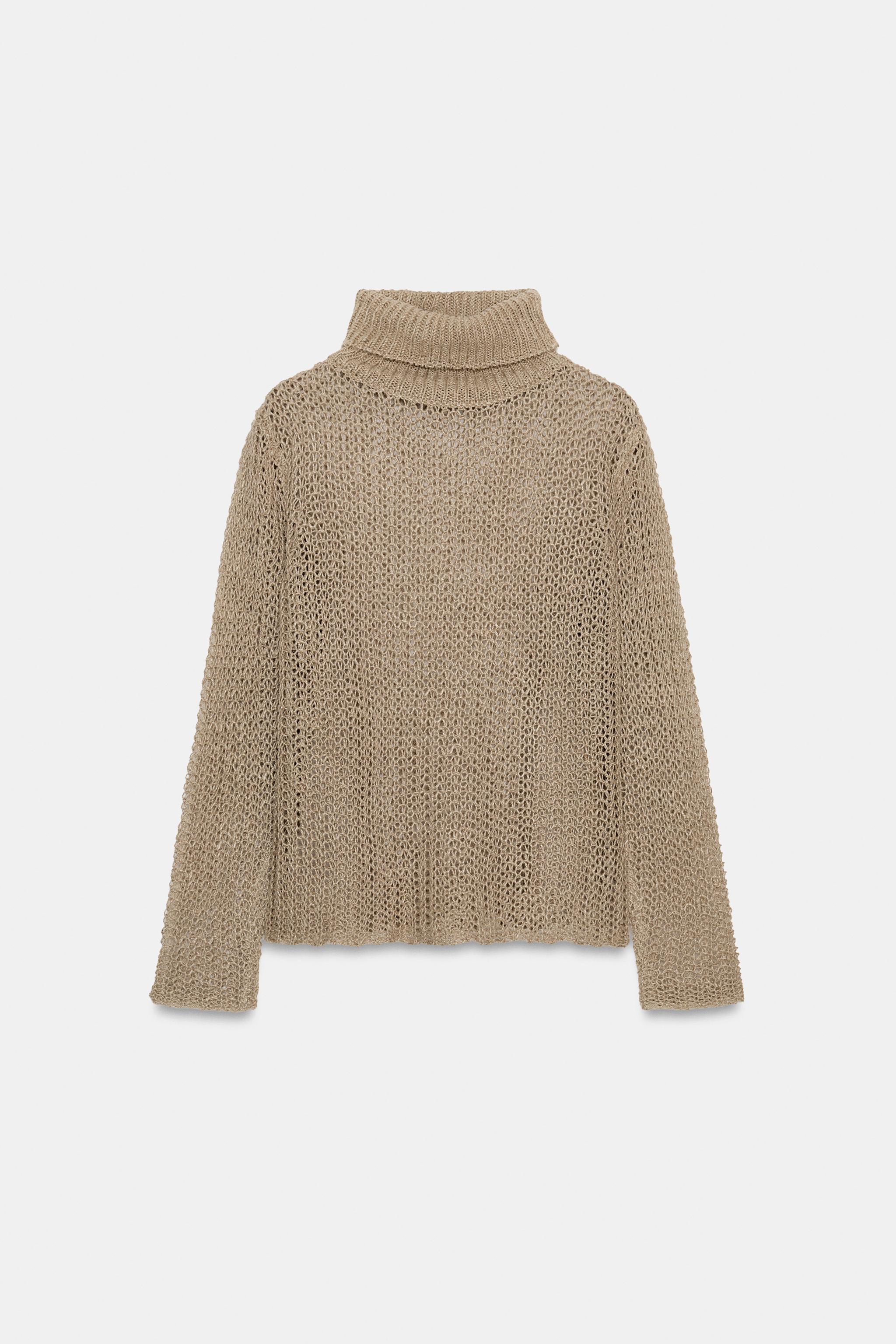 PULL EN MAILLE AJOURÉE 100 % LIN