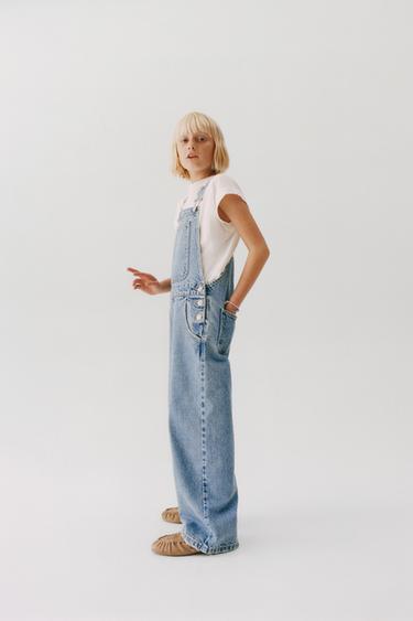 LONG DENIM DUNGAREES - Blue by Zara