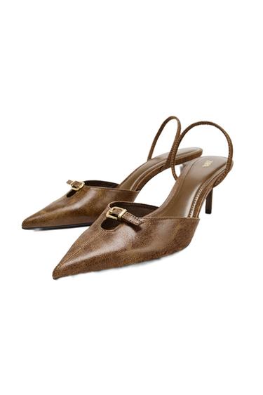 SLINGBACK MIT SCHNALLE - Braun von Zara