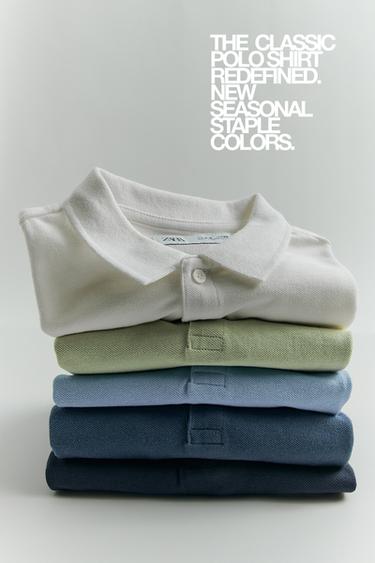 BASIC PLAIN POLO SHIRT - White by Zara