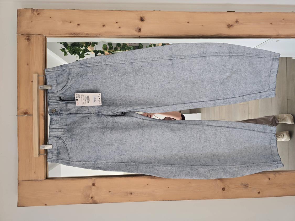 ZW COLLECTION TAPERED COATED MID-RISE JEANS - Image 3