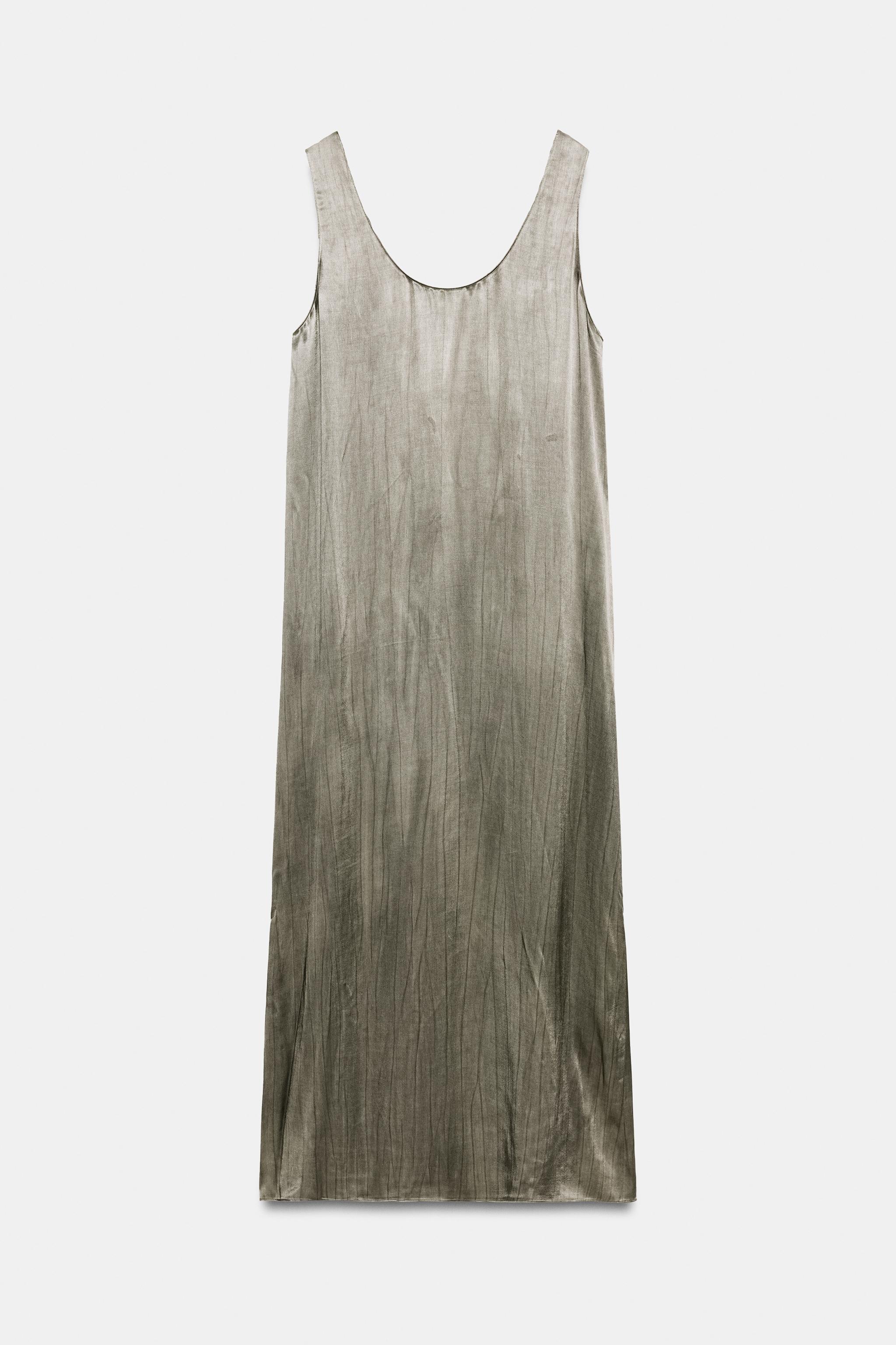 Женские платья Zara ZW COLLECTION SATIN MIDI DRESS — фото 2