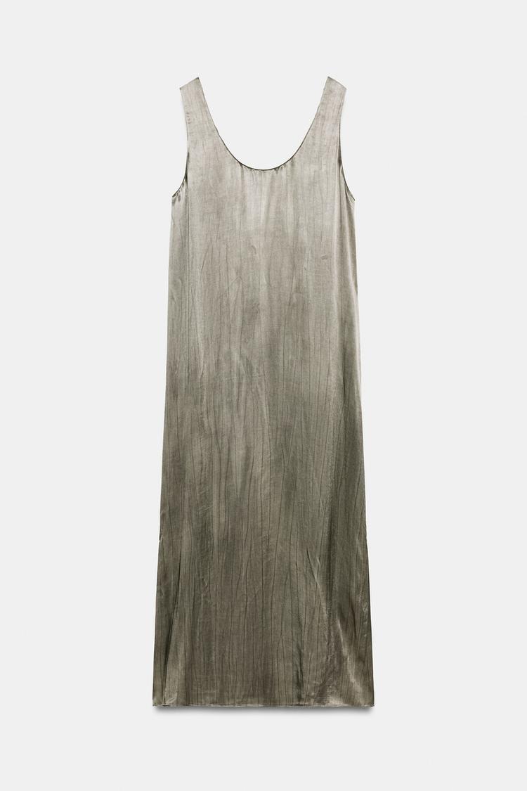 Vestido midi de satén ZW COLLECTION 2