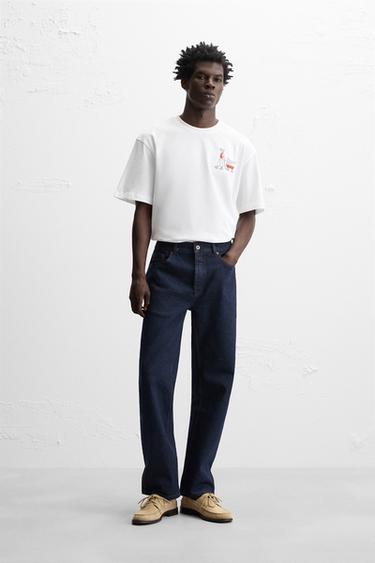 CONTRAST PRINT T-SHIRT - Oyster-white by Zara - Image 0