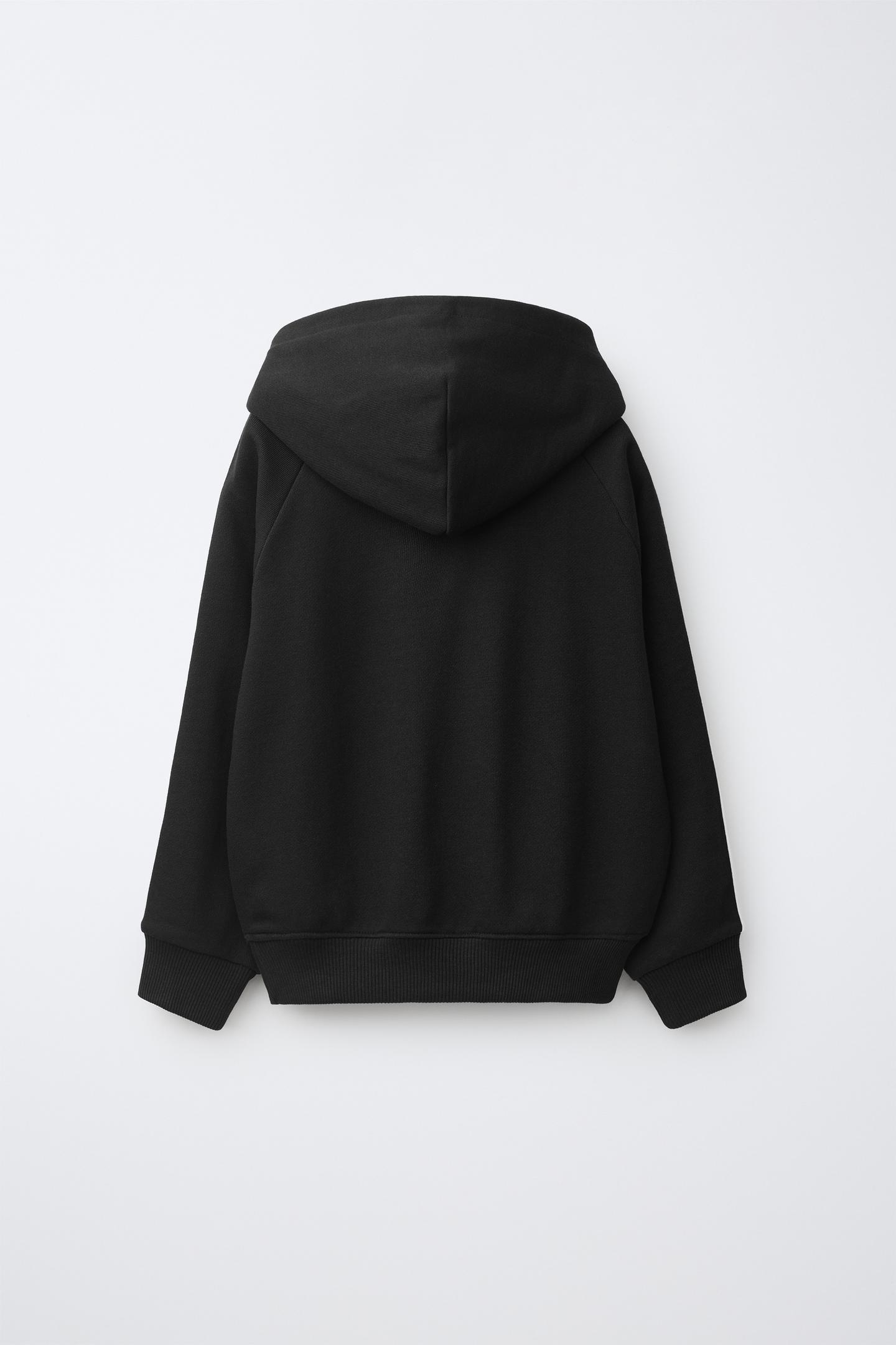Детский комплект Zara Hoodie and Side-Stripe Pants Set, цвет: Чёрный — фото 3