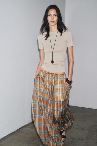 PLAIN KNIT SHORT SLEEVE TOP - Ice by Zara