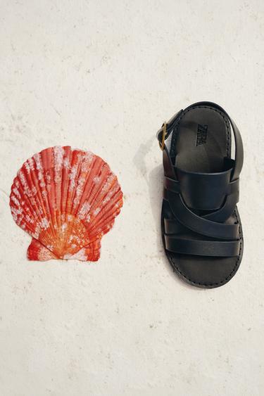 Zara STRAPPY SANDALS - Black