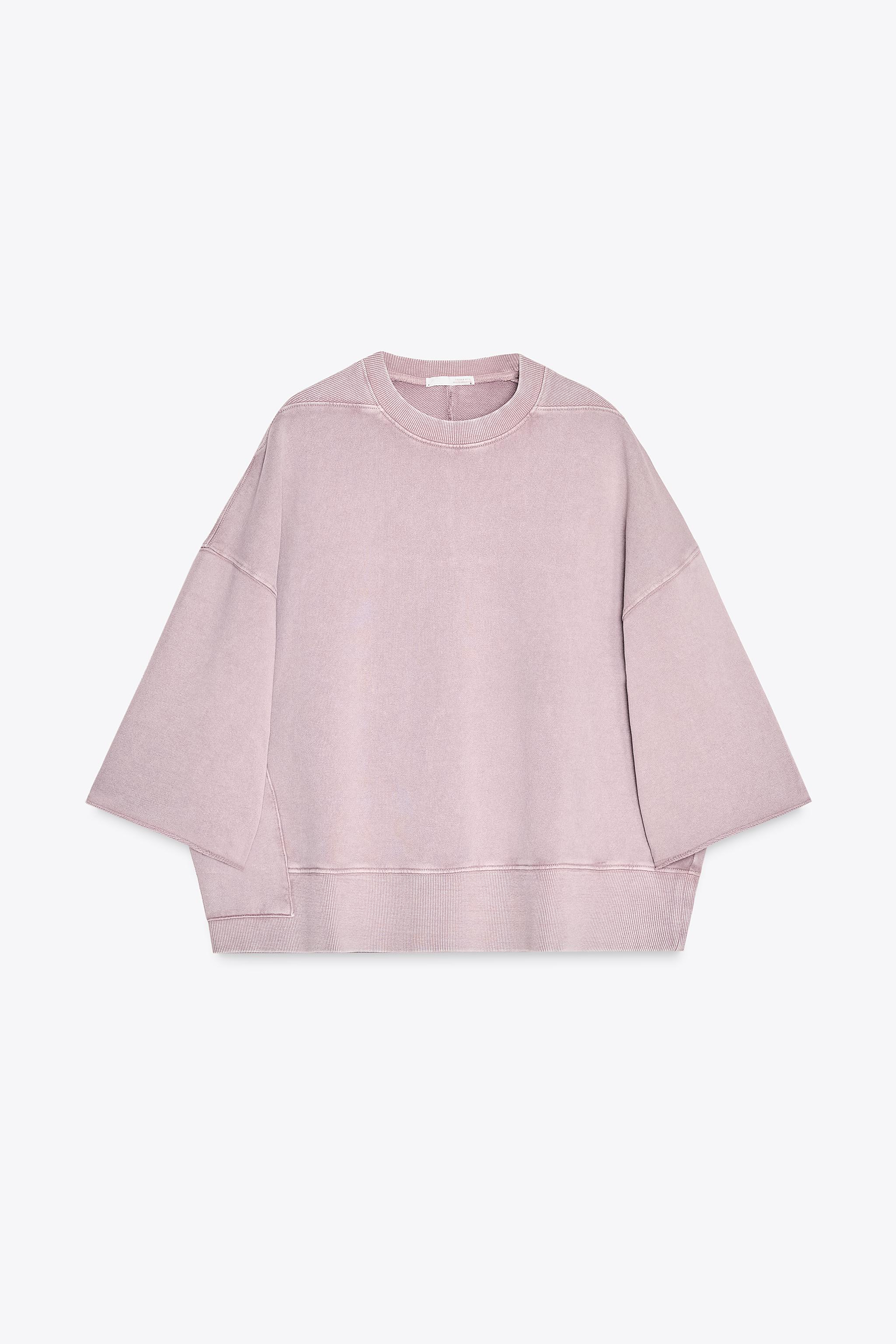 WASHED SWEATSHIRT - Dusty pink | ZARA United States