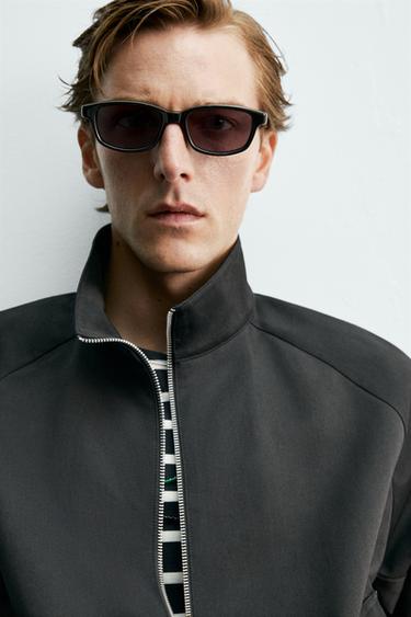 BLOUSON REGULAR FIT COTON - LAINE AARON LEVINE X ZARA - Noir de Zara - Image 4