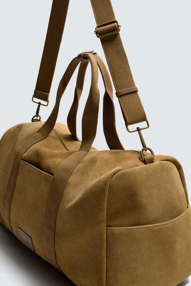 SAC DE VOYAGE EN CUIR CHAMPION ® X ZARA - Marron sable de Zara - Image 2